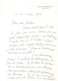 Carta dirigida a Arthur Rubinstein. París (Francia), 30-10-1964