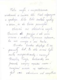 Carta dirigida a Aniela Rubinstein. Choszczno (Polonia)