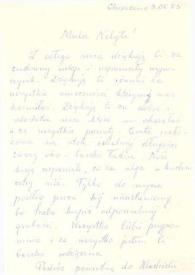 Carta dirigida a Aniela Rubinstein. Choszczno (Polonia), 03-08-1983