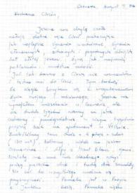 Carta dirigida a Aniela Rubinstein. Ginebra (Suiza), 09-08-1988