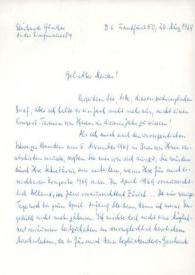 Carta dirigida a Arthur Rubinstein. Frankfurt (Alemania), 26-03-1969