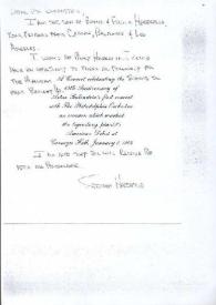 Carta dirigida a Arthur Rubinstein, 15-11-1971