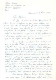 Carta dirigida a Arthur Rubinstein. Lausana (Suiza), 03-02-1970