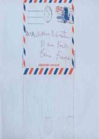 Carta dirigida a Aniela y Arthur Rubinstein. Chicago (Illinois), 10-08-1968