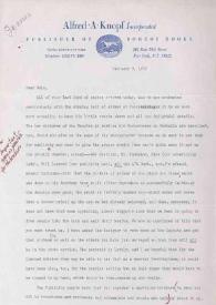 Carta dirigida a Aniela Rubinstein. Nueva York, 09-02-1972