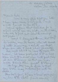 Carta dirigida a Aniela Rubinstein. Londres (Inglaterra), 23-08-1961