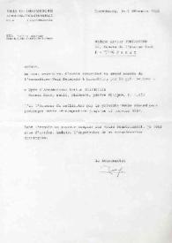 Carta dirigida a Aniela Rubinstein. Luxemburgo, 09-11-1986