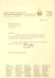 Carta dirigida a Arthur Rubinstein. Seattle (Washington), 02-01-1974