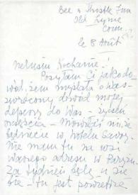 Carta dirigida a Aniela Rubinstein. Old Lyme (Connecticut), 08-08-1957