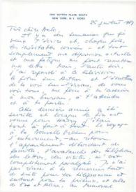 Carta dirigida a Aniela Rubinstein. Nueva York, 25-07-1987