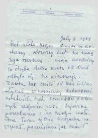 Carta dirigida a Aniela Rubinstein. Kansas City (Missouri), 02-07-1959