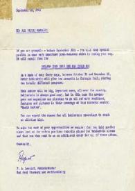 Carta dirigida a All Record Manager, 26-09-1961