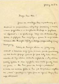 Carta dirigida a Aniela Rubinstein. Gotenburgo (Suecia), 26-04-1951
