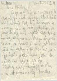 Carta dirigida a Aniela y Arthur Rubinstein. Grenoble (Francia), 25-05-1941
