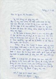 Carta dirigida a Aniela Rubinstein. Málaga (España), 02-04-1980