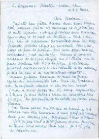 Carta dirigida a Aniela Rubinstein. Les Rapereaux (Francia)