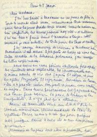 Carta dirigida a Aniela Rubinstein, 05-01-1956