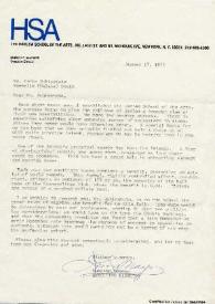 Carta dirigida a Arthur Rubinstein. Nueva York, 17-08-1972