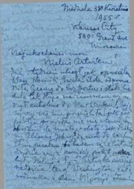 Carta dirigida a Aniela, Arthur Rubinstein. Kansas City (Missouri), 03-04-1955
