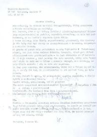 Carta dirigida a Aniela Rubinstein. Varsovia (Polonia), 03-03-1990