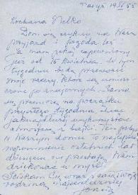 Carta dirigida a Aniela Rubinstein. París (Francia), 19-04-1955