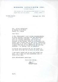 Carta dirigida a Aniela Rubinstein. Nueva York, 28-02-1974