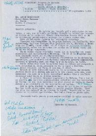 Carta dirigida a Arthur Rubinstein. Calpe, Alicante (España), 27-09-1952