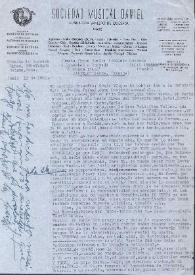 Carta dirigida a Arthur Rubinstein. Calpe, Alicante (España), 13-06-1953