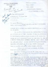Carta dirigida a Arthur Rubinstein. Calpe, Alicante (España), 20-09-1972