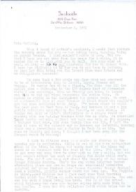 Carta dirigida a Aniela Rubinstein. Del Mar (California), 09-09-1980
