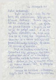Carta dirigida a Aniela Rubinstein, 03-11-1953