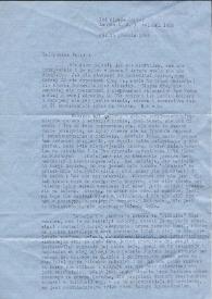 Carta dirigida a Aniela Rubinstein. Londres (Inglaterra), 13-12-1966