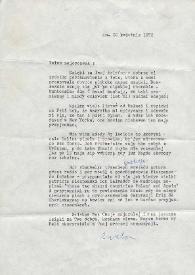 Carta dirigida a Aniela Rubinstein. Londres (Inglaterra), 30-04-1973
