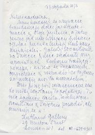 Carta dirigida a Aniela Rubinstein, 13-11-1973