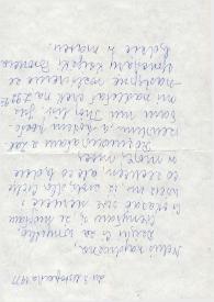 Carta dirigida a Aniela Rubinstein, 03-11-1977