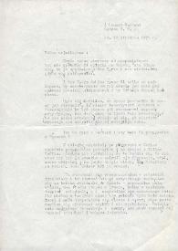 Carta dirigida a Aniela Rubinstein. Londres (Inglaterra), 12-01-1979