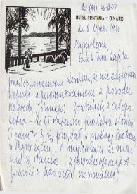 Carta dirigida a Aniela Rubinstein. Dinard, 08-07-1980