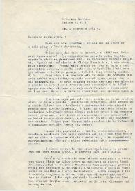 Carta dirigida a Aniela Rubinstein. Londres (Inglaterra), 02-08-1981