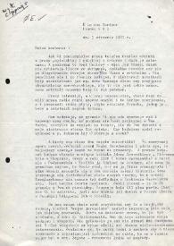 Carta dirigida a Aniela Rubinstein. Londres (Inglaterra), 03-01-1983