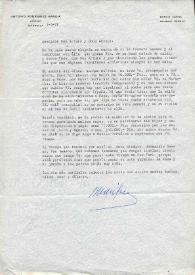 Carta dirigida a Aniela y Arthur Rubinstein. Marbella, Málaga (España), 03-03-1971