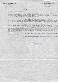 Carta dirigida a Aniela Rubinstein. Marbella, Málaga (España), 04-02-1981