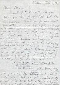 Carta dirigida a Aniela Rubinstein, 03-07-1971