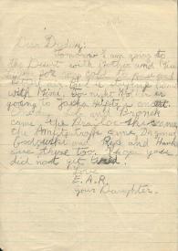 Carta dirigida a Arthur Rubinstein. Los Angeles, California (Estados Unidos)