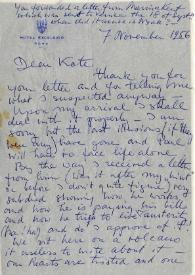 Carta a Kathryn Cardwell. Roma (Italia), 07-11-1956