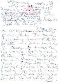 Carta a Kathryn Cardwell. Marsella (Francia), 14-05-1958
