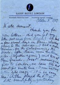 Carta a Kathryn Cardwell. Londres (Inglaterra), 08-10-1959