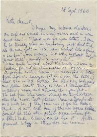 Carta a Kathryn Cardwell. París (Francia), 18-09-1960