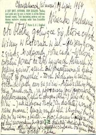 Postal dirigida a Janina Raue. Christchurch (Nueva Zelanda), 19-07-1964