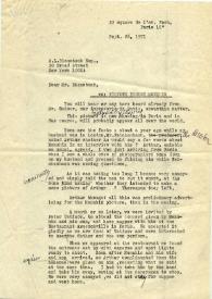 Carta dirigida a A. L. Bienstock. París (Francia), 26-09-1971