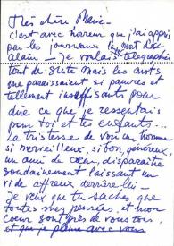 Carta a Marie Rothschild. Nueva York (Estados Unidos)